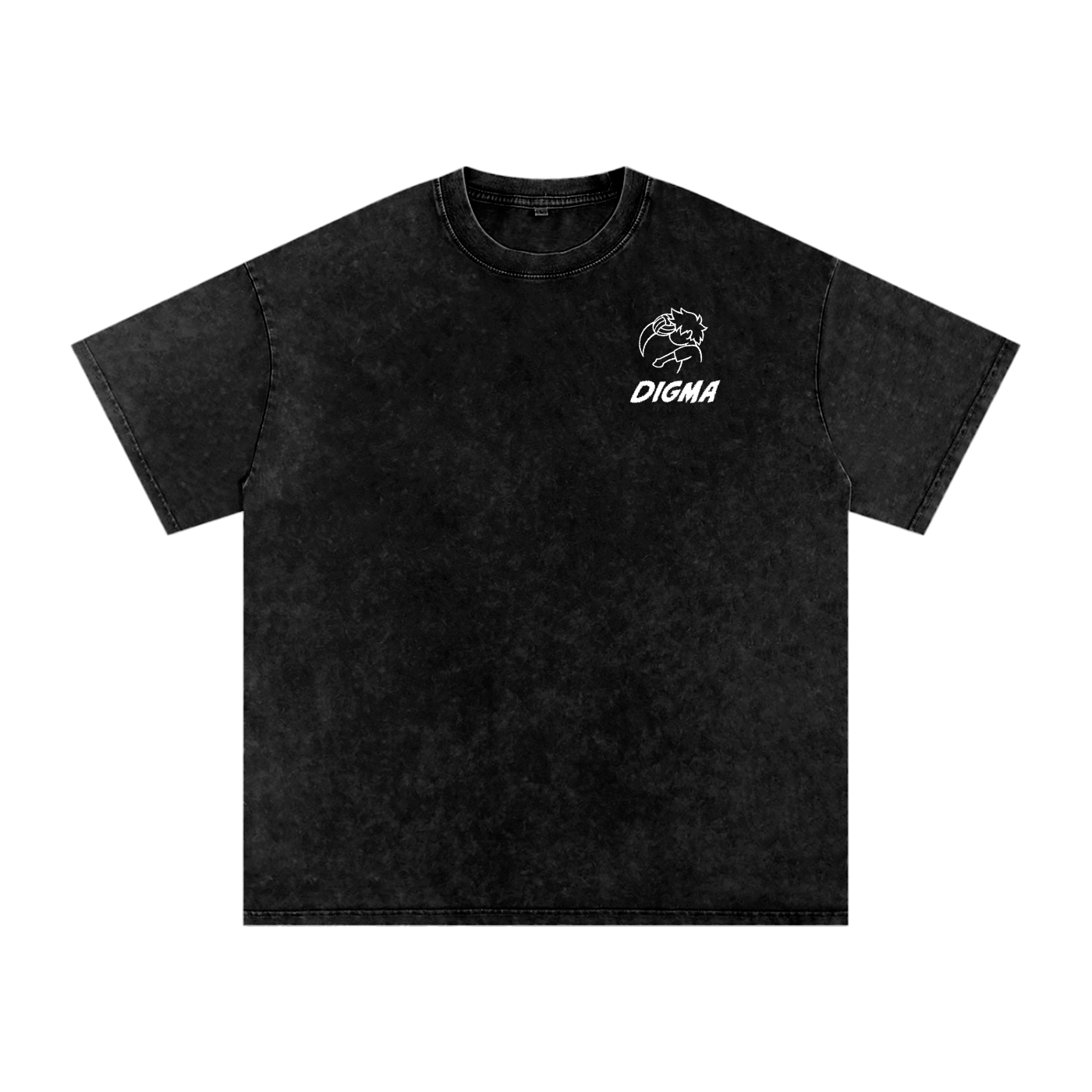 Digma Guy All White 9man Acid Wash Oversize T-Shirt