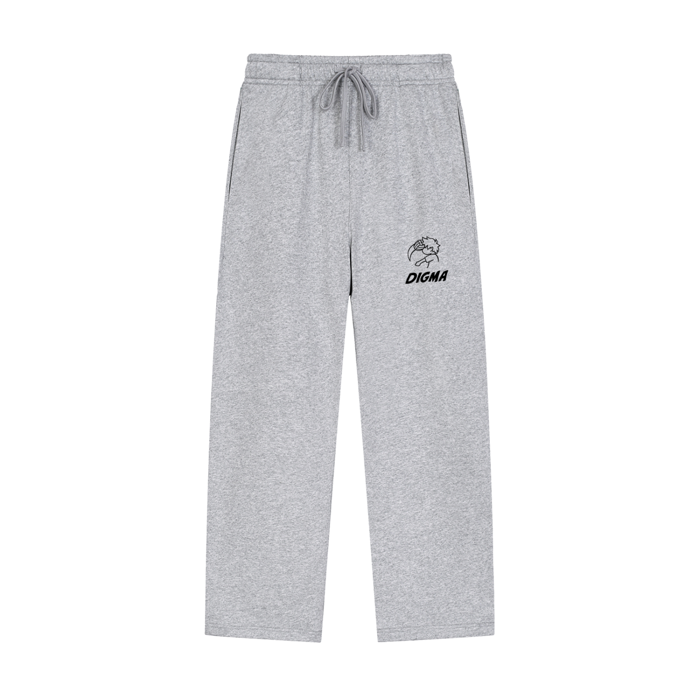 Solid Color Straight-Leg Sweatpants (Digma Guy)