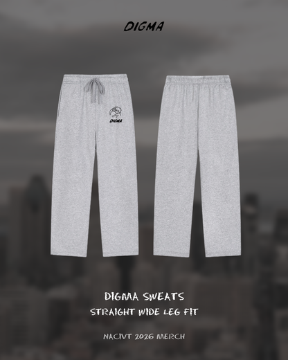 Solid Color Straight-Leg Sweatpants (Digma Guy)