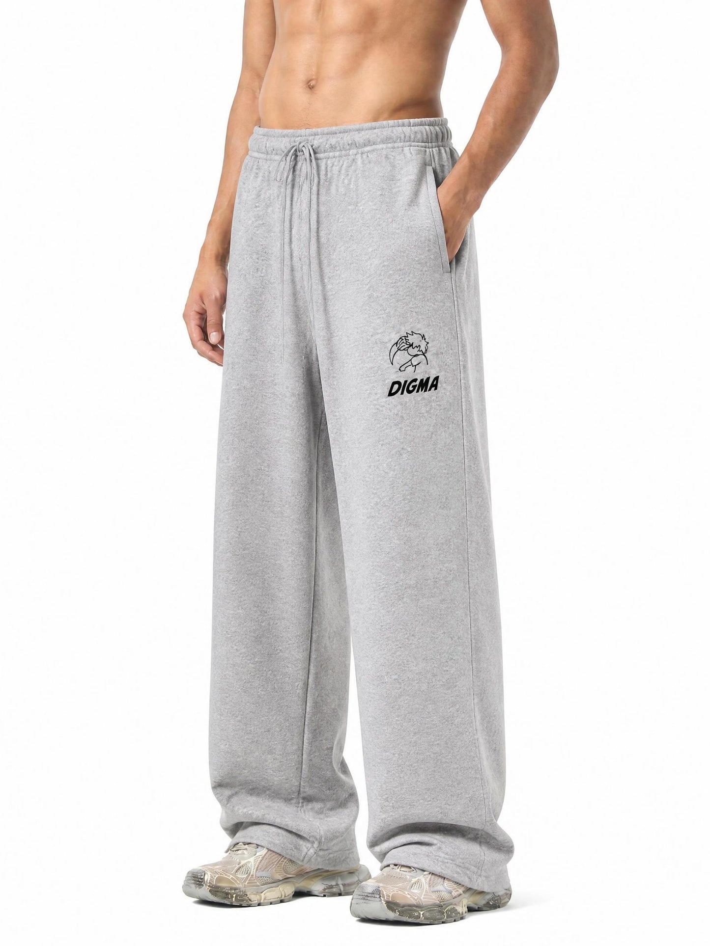 Solid Color Straight-Leg Sweatpants (Digma Guy)