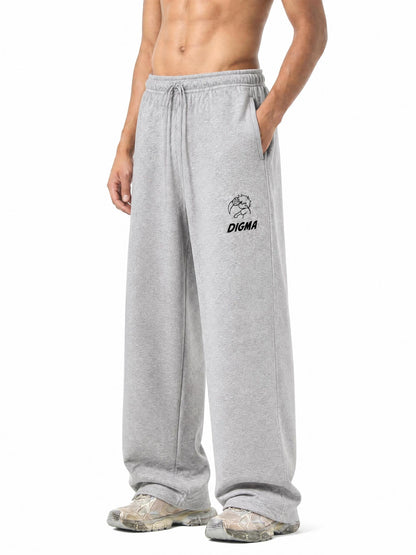 Solid Color Straight-Leg Sweatpants (Digma Guy)