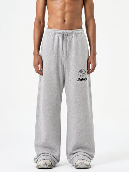 Solid Color Straight-Leg Sweatpants (Digma Guy)
